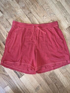 Old Navy Women's Dark Coral Drawstring Cotton Shorts